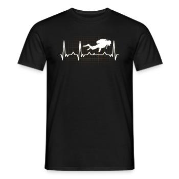 Gerätetaucher Taucher Schnorchel Geschenk Scuba - Männer T-Shirt - Schwarz - Vorne - AI Model Male 178 light (178cm)