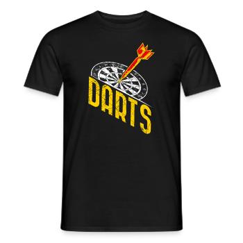 Chemise de fléchettes cool avec jeu de fléchettes et fléchettes - T-shirt homme - noir - Devant - AI Model Male 178 light (178cm)