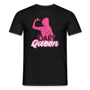 Dart Queen Dart Player Dart Queen Cadeau - T-shirt homme - noir - Devant - AI Model Male 178 light (178cm)