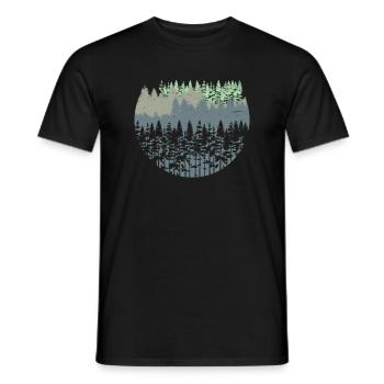 Arbres de la forêt naturelle - T-shirt homme - noir - Devant - AI Model Male 178 light (178cm)