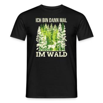 Forest worker forest saying hunter joke gift - Men's T-Shirt - black - Front - AI Model Male 178 light (178cm)