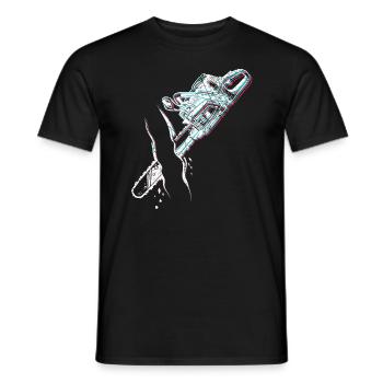 Chainsaw chainsaw for lumberjacks - Men's T-Shirt - black - Front - AI Model Male 178 light (178cm)