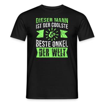 Onkel bester Mann Spruch bester Onkel Geschenk - Männer T-Shirt - Schwarz - Vorne - AI Model Male 178 light (178cm)