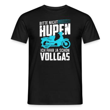 Nicht hupen fahre schon Vollgas Moped Mofa - Männer T-Shirt - Schwarz - Vorne - AI Model Male 178 light (178cm)