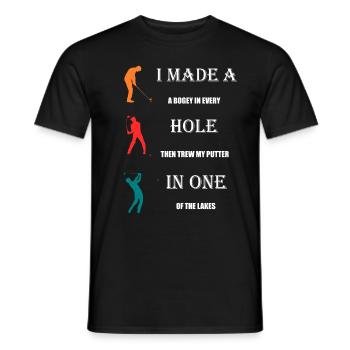 Golfing Golf Saying Golfer Men Gift - Men's T-Shirt - black - Front - AI Model Male 178 light (178cm)