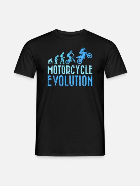 Motorradfahrer Evolution Mensch Entwicklung - Männer T-Shirt - Schwarz