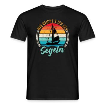 Segler Spruch Mir reichts ich geh segeln Segelboot - Männer T-Shirt - Schwarz - Vorne - AI Model Male 178 light (178cm)