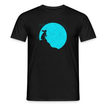 Full Moon Rabbit Gift Nature Wildlife Hunting - Men's T-Shirt - black - Front - AI Model Male 178 light (178cm)