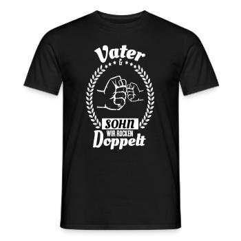 Vater Sohn Spruch Partnerlook Papa Vatertag - Männer T-Shirt - Schwarz - Vorne - AI Model Male 178 light (178cm)