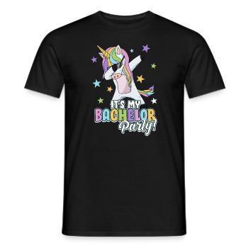 Bachelor Graduation Party 2021 Unicorn Gift - Men's T-Shirt - black - Front - AI Model Male 178 light (178cm)