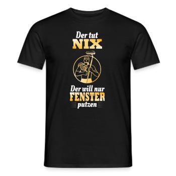 Fensterputzer - Männer T-Shirt - Schwarz - Vorne - AI Model Male 178 light (178cm)