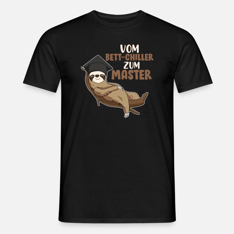 Bett-Chiller zum Master Abschluss 2021 Geschenk - Männer T-Shirt - Schwarz