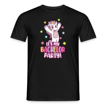 It's my Bachelor Party Bachelor 2021 Graduation - Men's T-Shirt - black - Front - AI Model Male 178 light (178cm)