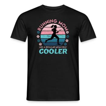 Running Gift Women's Running Mom Mom Saying - Men's T-Shirt - black - Front - AI Model Male 178 light (178cm)