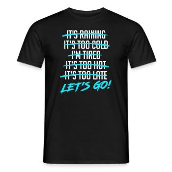 No excuses running marathon training saying - Men's T-Shirt - black - Front - AI Model Male 178 light (178cm)