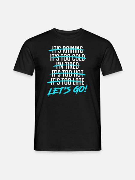 Keine Ausreden laufen Marathon Training Spruch - Männer T-Shirt - Schwarz