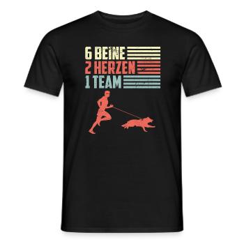 Canicross Hundesport Laufen mit Hund Geschenk - Männer T-Shirt - Schwarz - Vorne - AI Model Male 178 light (178cm)