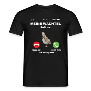 Wachtel Wachtelzüchter Rebhuhn Wachtelhenne - Männer T-Shirt - Schwarz - Vorne - AI Model Male 178 light (178cm)