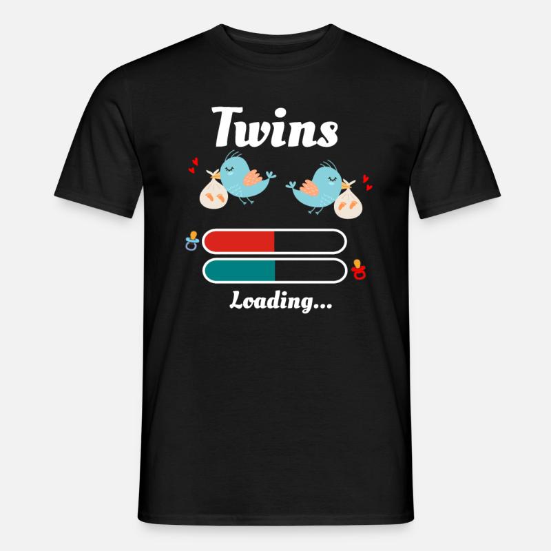 Zwillinge - Männer T-Shirt - Schwarz