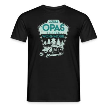 Coole Opas fahren Wohnmobil Camper Camping Spruch - Männer T-Shirt - Schwarz - Vorne - AI Model Male 178 light (178cm)