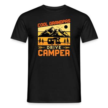 Cool Grandpas Drive Motorhome Motorhome Gift - Men's T-Shirt - black - Front - AI Model Male 178 light (178cm)