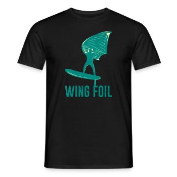Wing Foil Wing Surf Geschenk Wassersport Foiler - Männer T-Shirt - Schwarz - Vorne - AI Model Male 178 light (178cm)