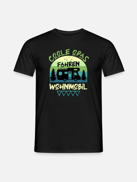 Coole Opas fahren Reisemobil Camper Wohnmobil - Männer T-Shirt - Schwarz