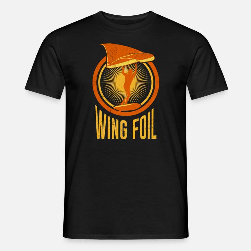 Wing Foil Wing Surf Cadeau Foil Surf - T-shirt homme - noir