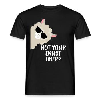 Nicht dein Ernst Not your Ernst- Süßes Lama Alpaka - Männer T-Shirt - Schwarz - Vorne - AI Model Male 178 light (178cm)