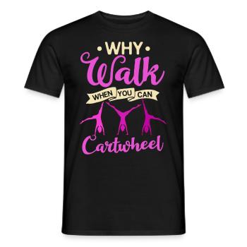 Cartwheel Gymnastique Roue Course Gymnastique Gymnaste - T-shirt homme - noir - Devant - AI Model Male 178 light (178cm)