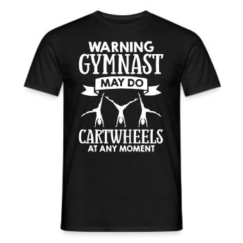 Cartwheel Gymnastique Roue Course Gymnastique Gymnaste - T-shirt homme - noir - Devant - AI Model Male 178 light (178cm)