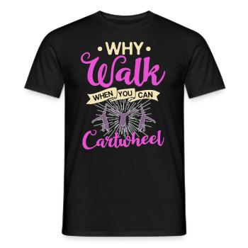 Cartwheel Gymnastique Roue Course Gymnastique Gymnaste - T-shirt homme - noir - Devant - AI Model Male 178 light (178cm)