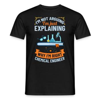 Chemical Engineer Chemical Engineering Science - Men's T-Shirt - black - Front - AI Model Male 178 light (178cm)