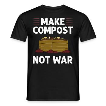 Composting Compost Worm Waste - Men's T-Shirt - black - Front - AI Model Male 178 light (178cm)