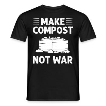 Composting Compost Worm Waste - Men's T-Shirt - black - Front - AI Model Male 178 light (178cm)