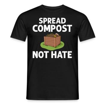 Composting Compost Worm Waste - Men's T-Shirt - black - Front - AI Model Male 178 light (178cm)