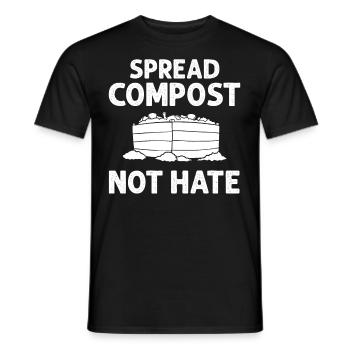 Composting Compost Worm Waste - Men's T-Shirt - black - Front - AI Model Male 178 light (178cm)