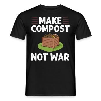Composting Compost Worm Waste - Men's T-Shirt - black - Front - AI Model Male 178 light (178cm)