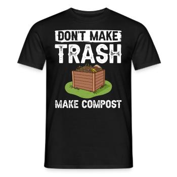 Composting Compost Worm Waste - Men's T-Shirt - black - Front - AI Model Male 178 light (178cm)
