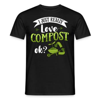 Composting Compost Worm Waste - Men's T-Shirt - black - Front - AI Model Male 178 light (178cm)