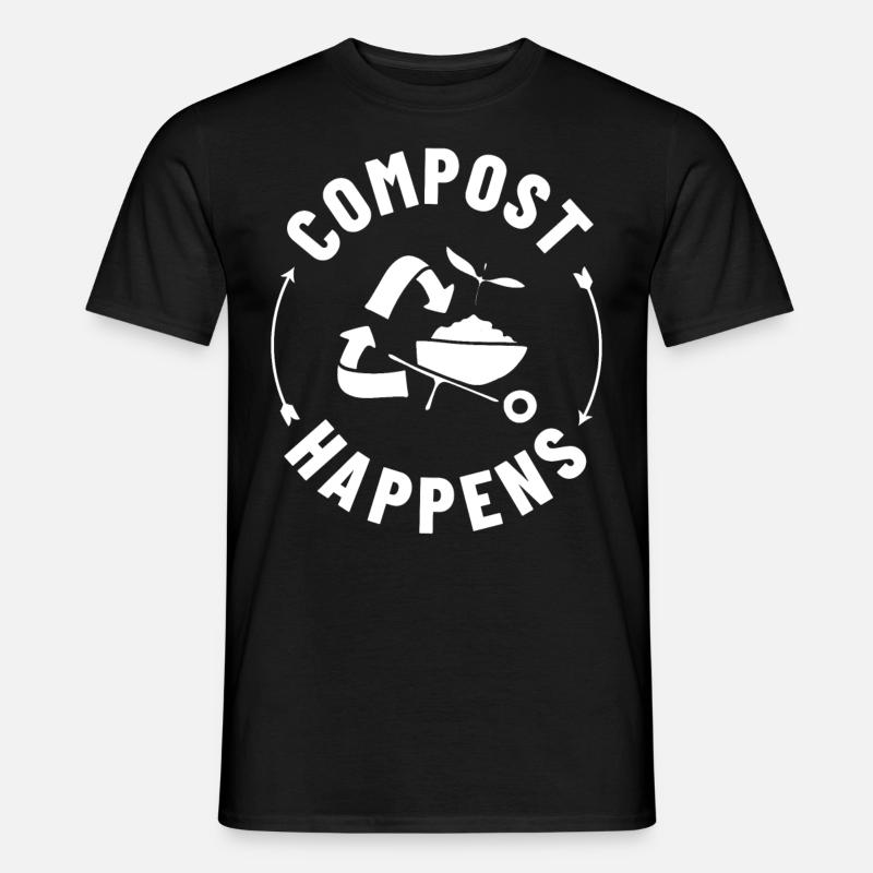 Kompostierung Kompost Wurm Abfall - Männer T-Shirt - Schwarz