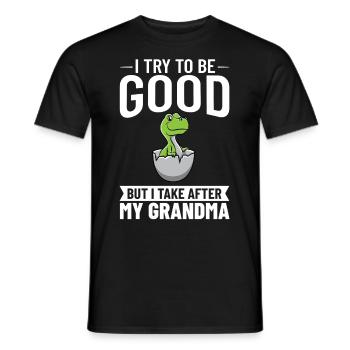 Dinosaurier Oma Saurus Omasaurus Großmutter - Männer T-Shirt - Schwarz - Vorne - AI Model Male 178 light (178cm)