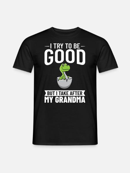 Dinosaurier Oma Saurus Omasaurus Großmutter - Männer T-Shirt - Schwarz