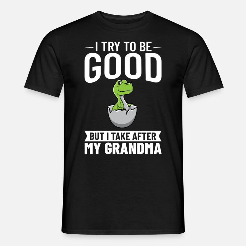 Dinosaurier Oma Saurus Omasaurus Großmutter - Männer T-Shirt - Schwarz