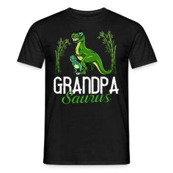 Grand-père dinosaure Grand-père Saurus Opasaurus - T-shirt homme - noir - Devant - AI Model Male 178 light (178cm)