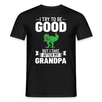 Grand-père dinosaure Grand-père Saurus Opasaurus - T-shirt homme - noir - Devant - AI Model Male 178 light (178cm)