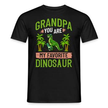Grand-père dinosaure Grand-père Saurus Opasaurus - T-shirt homme - noir - Devant - AI Model Male 178 light (178cm)