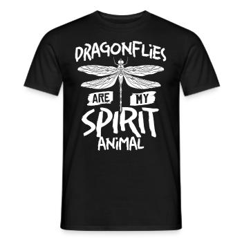 Dragonflies Flying Insect Quotes Entomologist - Men's T-Shirt - black - Front - AI Model Male 178 light (178cm)