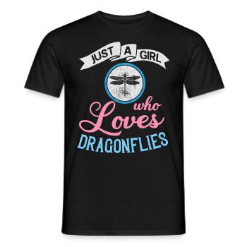 Dragonflies Flying Insect Quotes Entomologist - Men's T-Shirt - black - Front - AI Model Male 178 light (178cm)