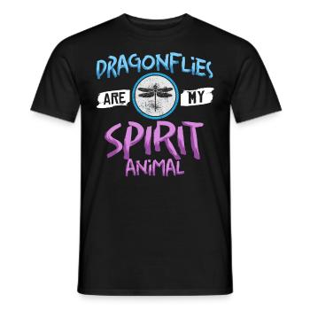 Dragonflies Flying Insect Quotes Entomologist - Men's T-Shirt - black - Front - AI Model Male 178 light (178cm)